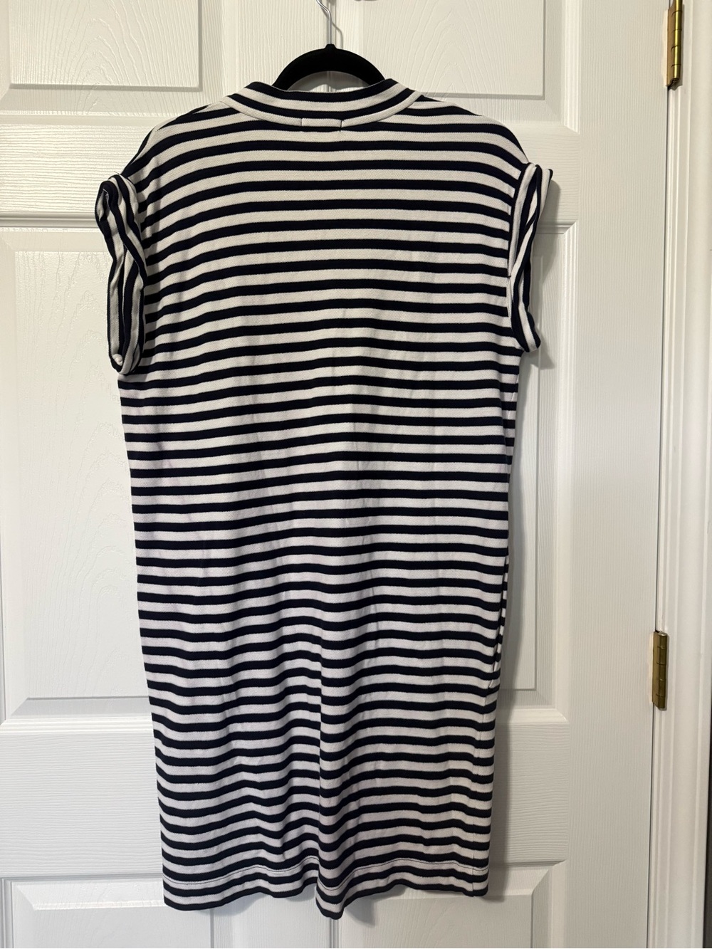 ATM 100% Pima Cotton Black & White Striped V-Neck Dress- XS - Picture 6 of 7